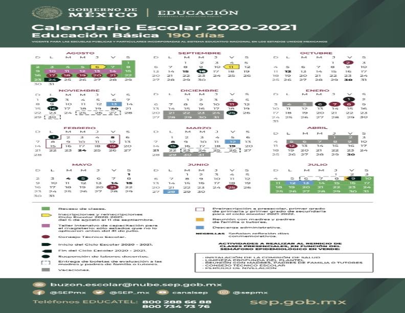 Calendario Escolar 2022-2023 para Educación Básica